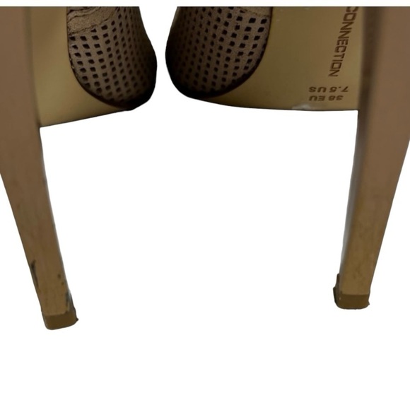 French Connection Monet Nude Suede Perforated heels size 7.5 - Picture 8 of 9